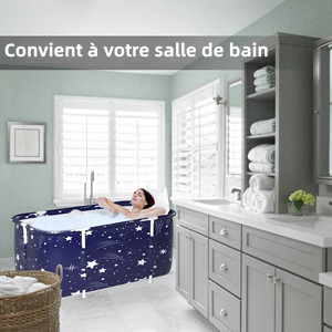 Sinbide Baignoire Pliable Adulte, Grand Antidérapant Baignoires Portable Mobile pour Douche