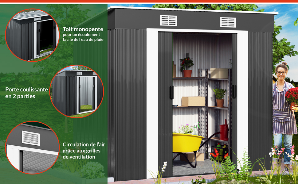 lieu de stockage stocker cabanon entrepôt entreposer petit garage abri vert cabane stockage jardin