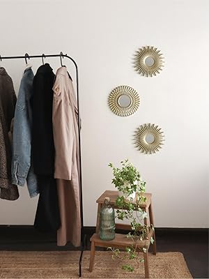 Miroir murale. Décoration murale pour salon. Miroir mural rond style chic, style bohème