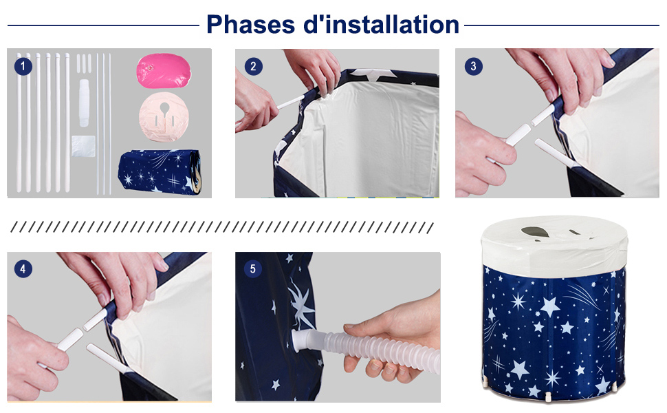 Baignoire Pliable, Baignoire de Spa Portable
