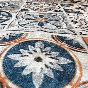 Motif tapis de cuisine carreaux de ciment