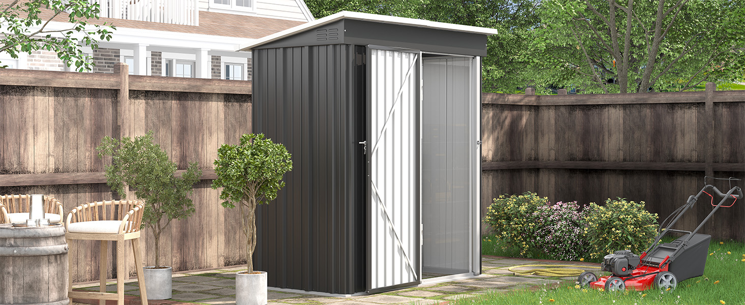 abri de jardin en métal