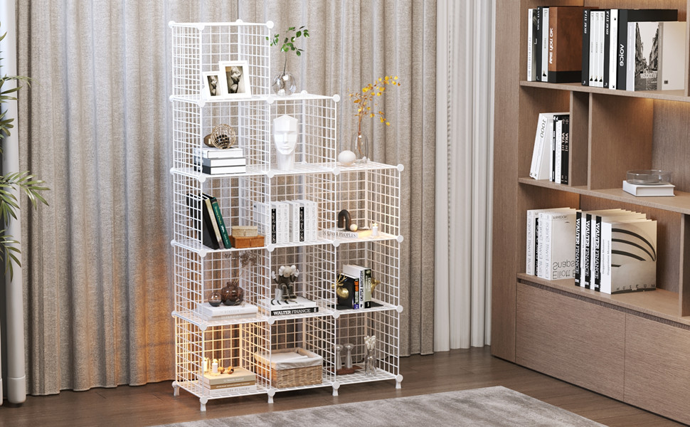 Metal 12-Cube Storage