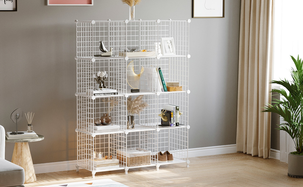 Metal 12-Cube Storage