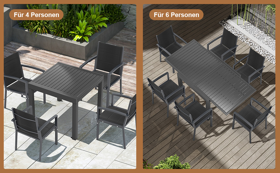 Aluminium Table de Jardin Exterieur