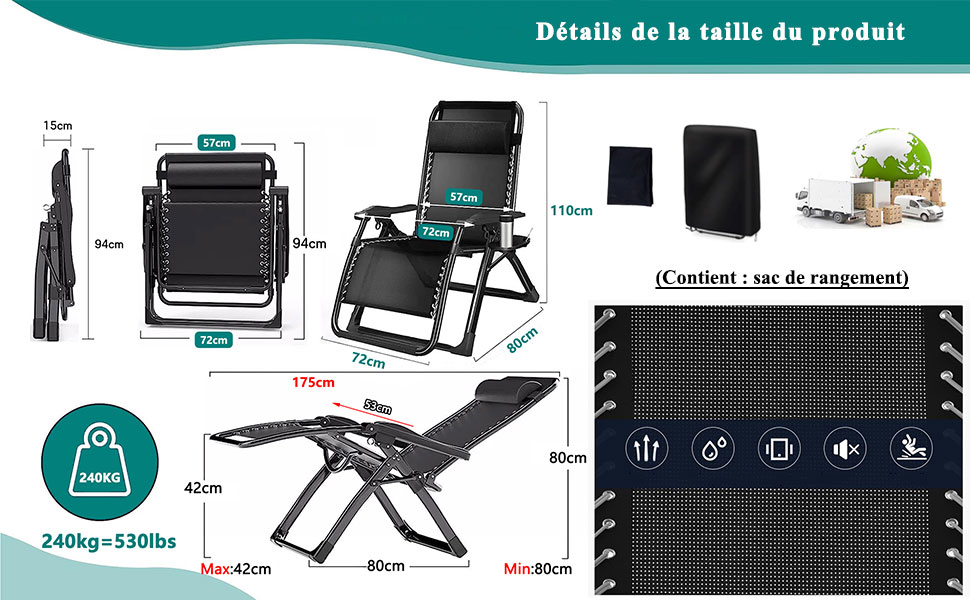 chaise de jardin exterieur