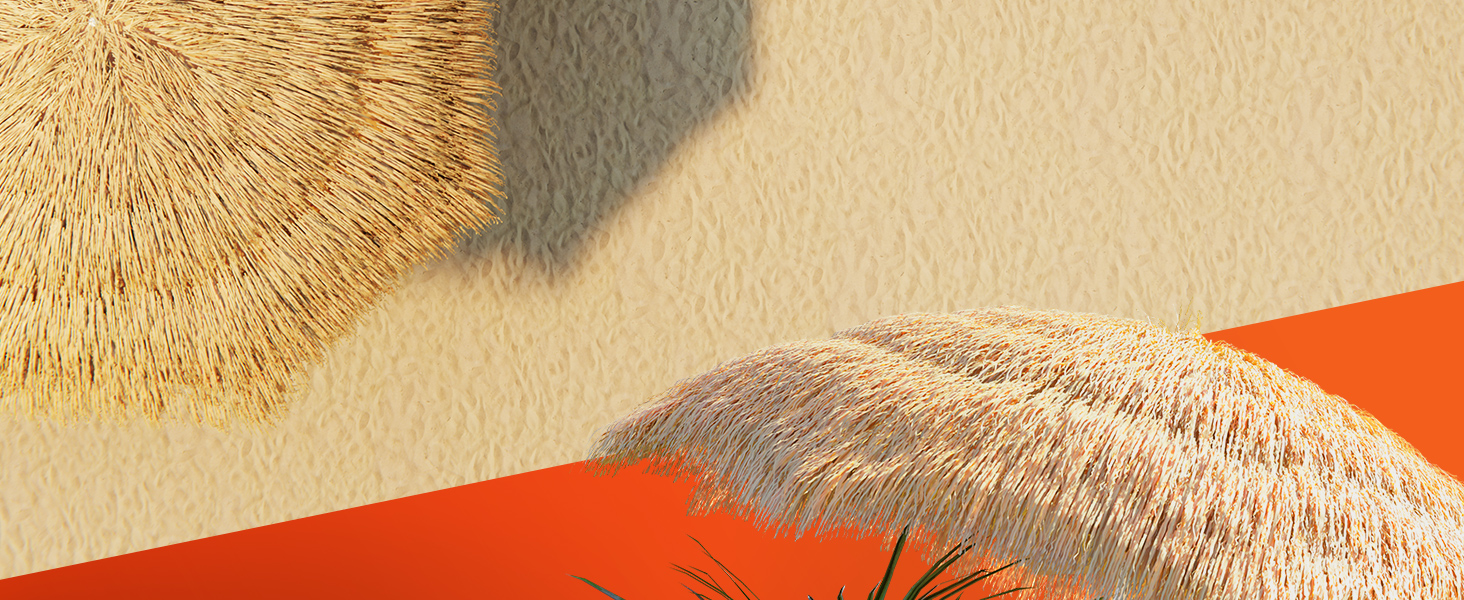 parasol de jardin exterieur parasol plage parasol exotique paille parasol à frange hawaien hawaii