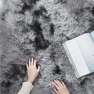 tapis salon tapis chambre tapis gris grand tapis shaggy