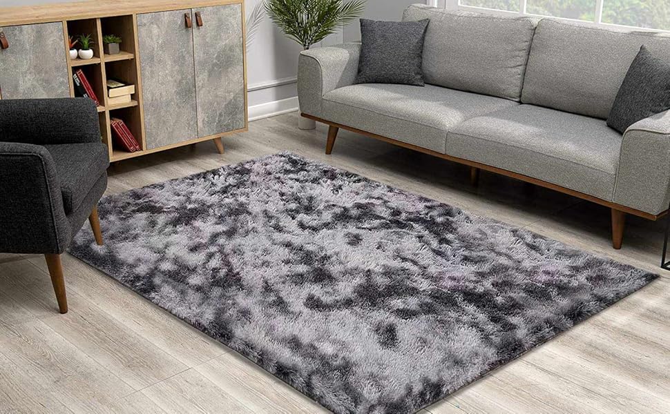 tapis salon tapis chambre tapis gris grand tapis shaggy