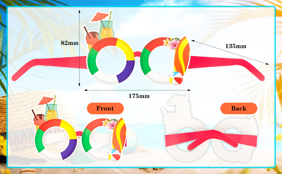 Fête Lunettes pour Enfants Adultes Hawaï Photobooth Accessoires Décorations et accessoires de fêtes