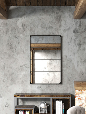 angulaire grand fenetre noir 109 x 69 cm