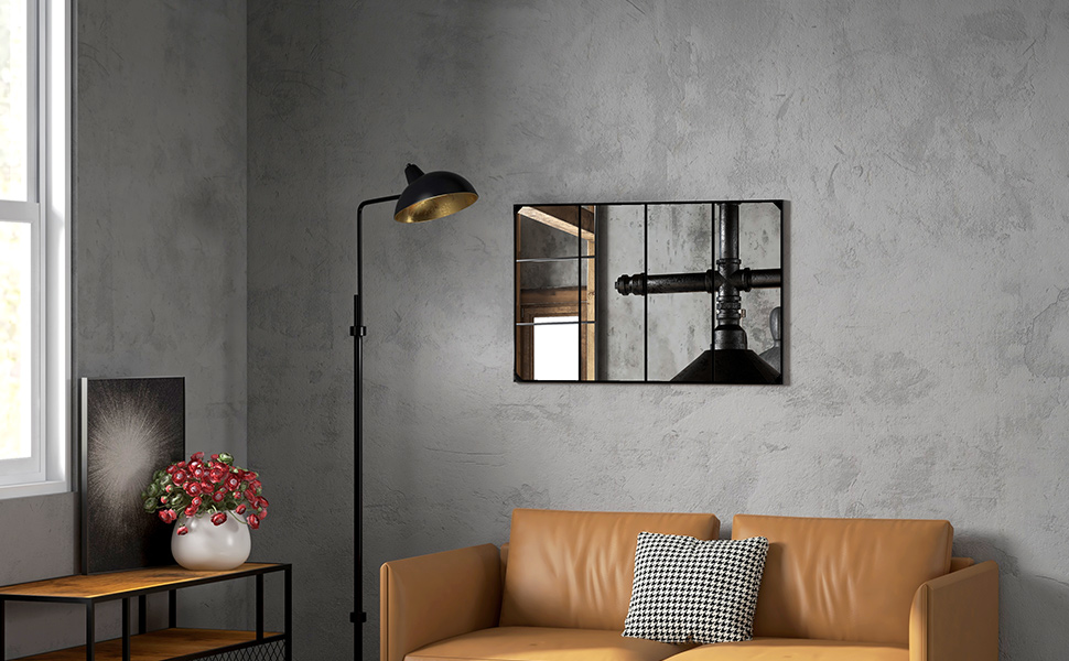 miroir deco decoration verriere style design industriel rect