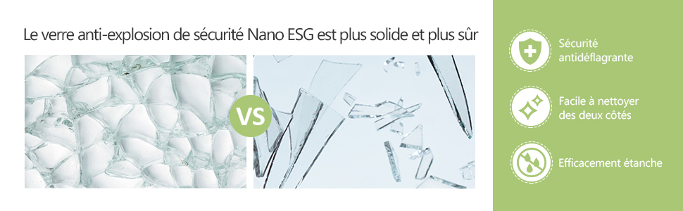 Paroi de douche avec NANO Revêtement