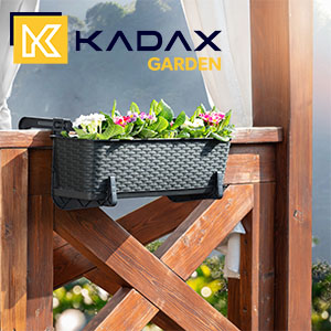 Pot de balcon avec socle, bac à plantes, jardinière de balcon avec ouvertures d'eau
