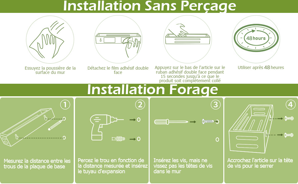 Schéma de la méthode d'installation du support à épices