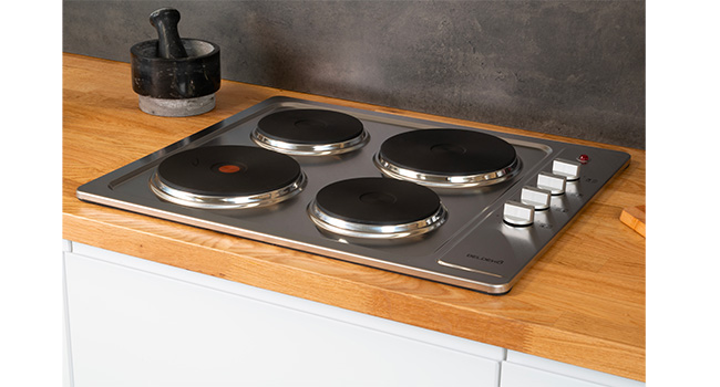 Plaque lectrique 4 feux inox encastrable
