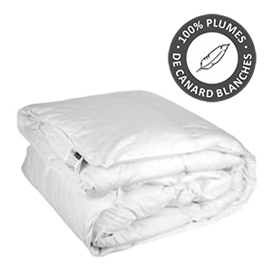 Couette en plumes et duvet de canard de qualité hôtelière