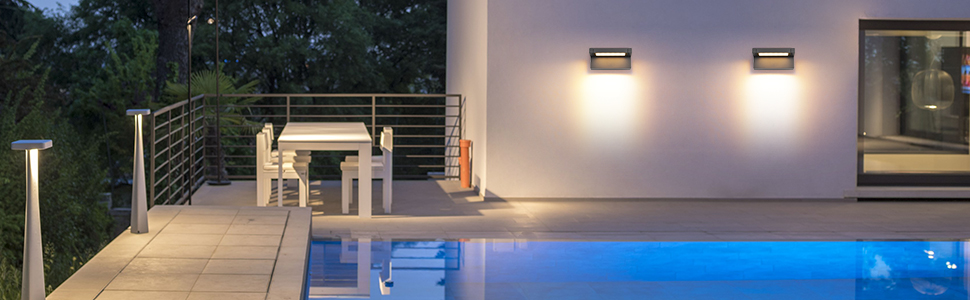 Applique Murale Extérieur Intérieur,22W 3000K blanc chaud Moderne Luminaire Murale