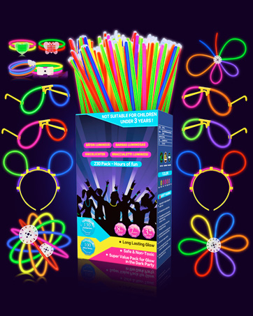 Millegu Bracelets Fluorescents Lumineux