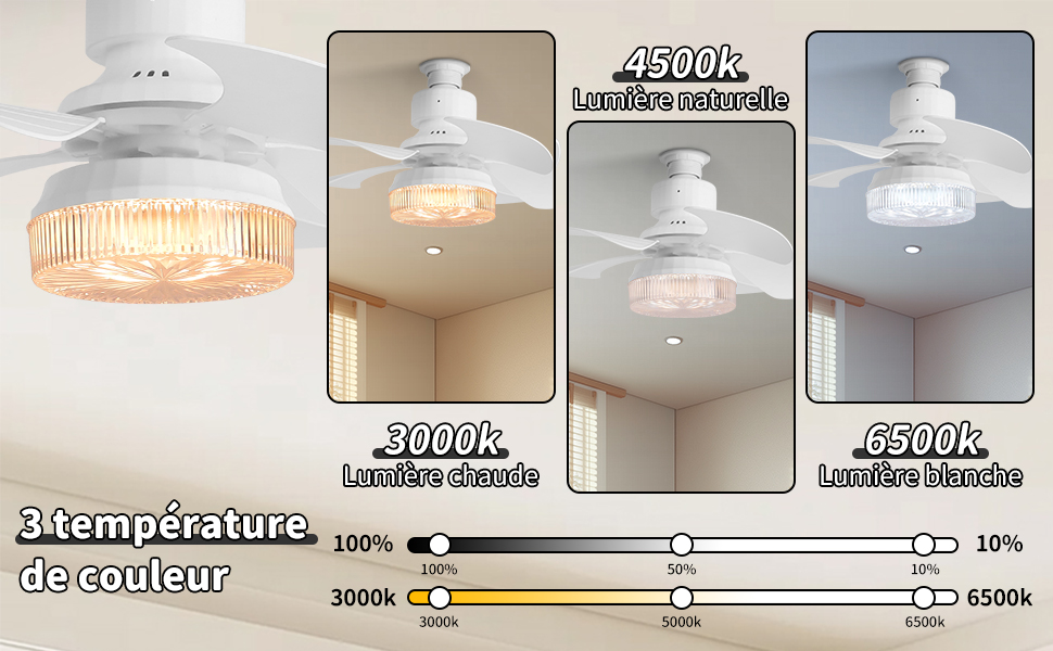  Silencieux Ventilateur de Plafond 