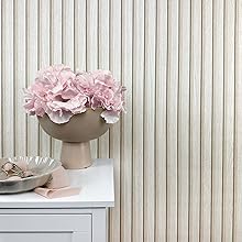 Papier peint aspect bois beige - Panneaux acoustiques - Effet 3D - Skandi - Panneaux en bois - Mur en bois