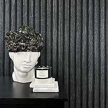 Papier peint aspect bois noir gris non tissé panneaux acoustiques mur en bois effet 3D panneaux en bois Skandi panneaux en bois