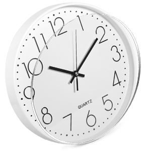 FAMKEEP Horloge Pendule Mural,Horloge Murale Moderne 30cm Horloge Murale Ronde