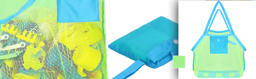 SPRINGOS Chaise longue inclinable avec sac de plage Bleu