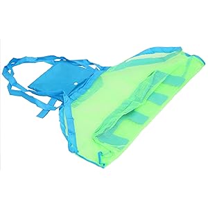 SPRINGOS Chaise longue inclinable avec sac de plage Bleu