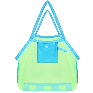 Springos Sac de plage en maille Sac bandoulière 45 x 30 x 45 cm