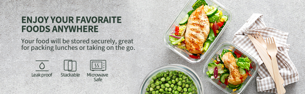 boîtes de rangement en verre