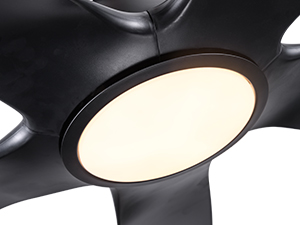 Ventilateur de Plafond avec Lampe Noir