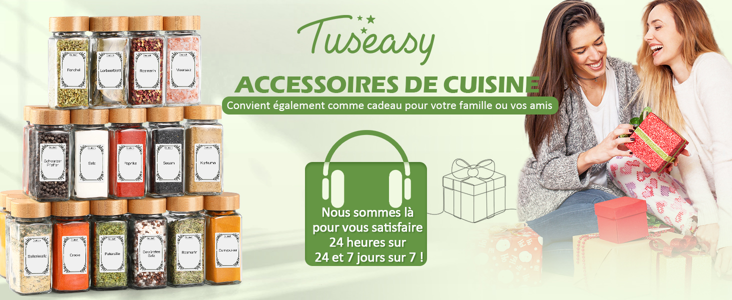 pot a epices en verre et bois