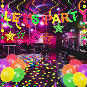 ballon anniversaire neon