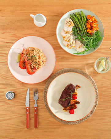 Assiette en céramique colorée