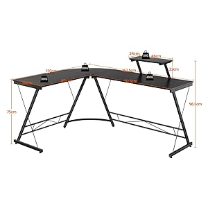 Dimension bureau d'angle