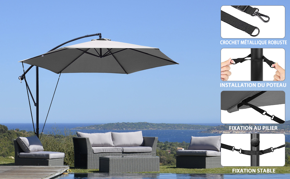 Sekey Anti-vent pour parasol