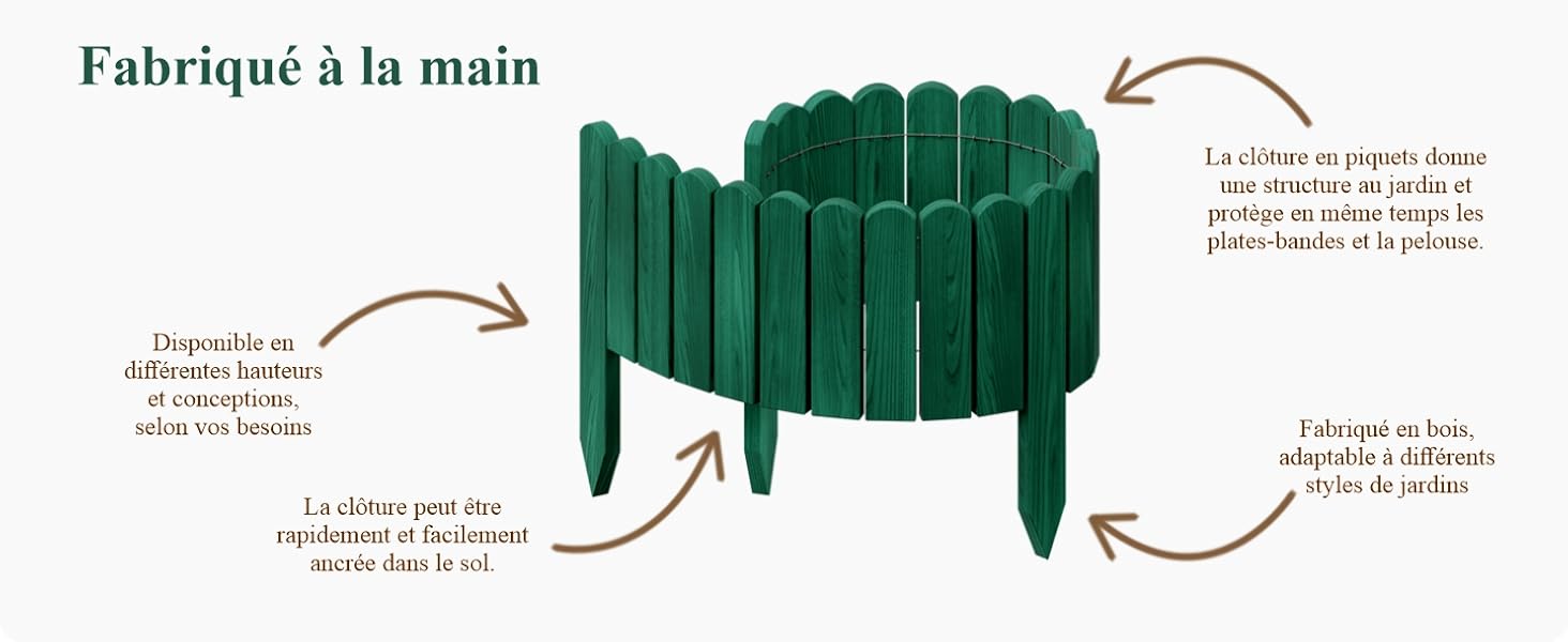 petite barrière pour potager barrière à fleur barriere clôture bois jardin