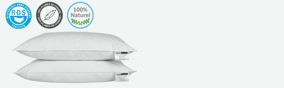 Oreillers en plumes et duvet d’oie de qualité supérieure