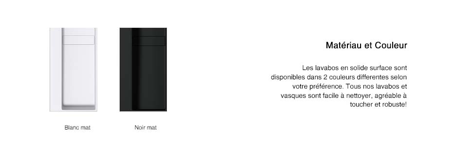 lave mains blanc ou noir