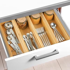  Boîte de Rangement en bambou pour Cuisine & Bureau 