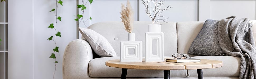Vase Decoratif Moderne Géométrique pour Salon