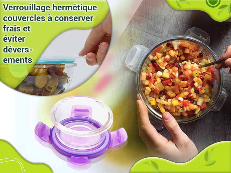 Mini,Nourriture,Bols,Couvercles,préparation de repas,Hermétique,Serrure,Récipients transparents