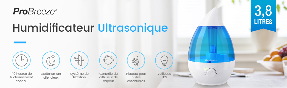 humidificateur saturateur d'air a ultrason radiateur bebe silencieux enfant diffuseur 