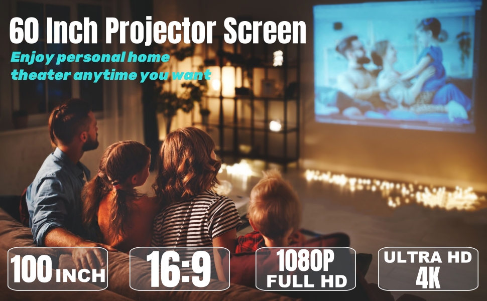 Full HD Écran Vidéoprojecteur de Cinéma