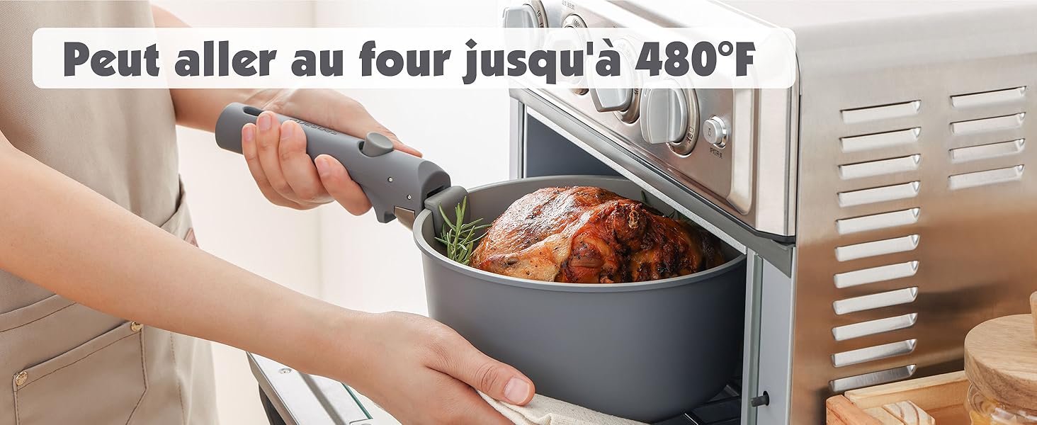 SENSARTE 17 Pièces Lot Poele et Casserole Induction, Revêtement Céramique Antiadhésif