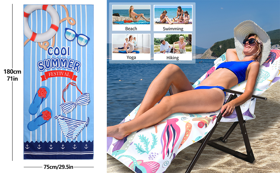  serviette de plage en microfibre.