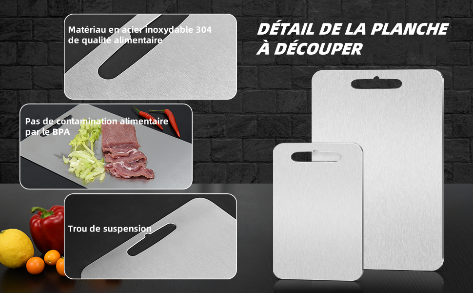planche à découper en titane