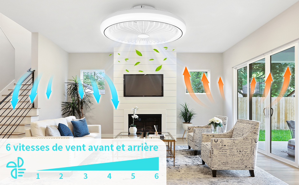 ventilateur plafond avec lumiere