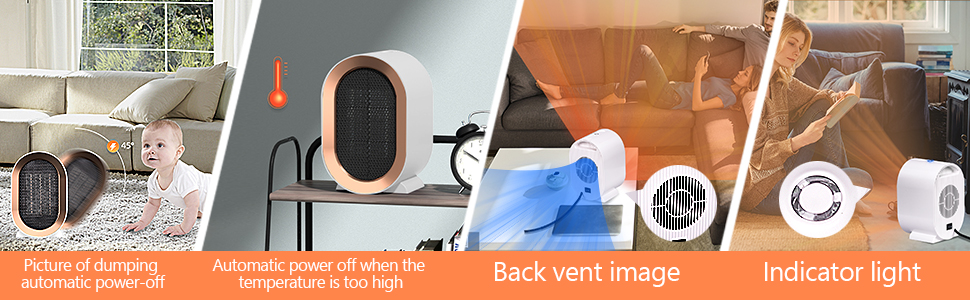 Mini Radiateur Soufflant à Économie d'Énergie Chauffage 220V 1200W